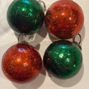 Set of 4 Vintage Christmas Kugels